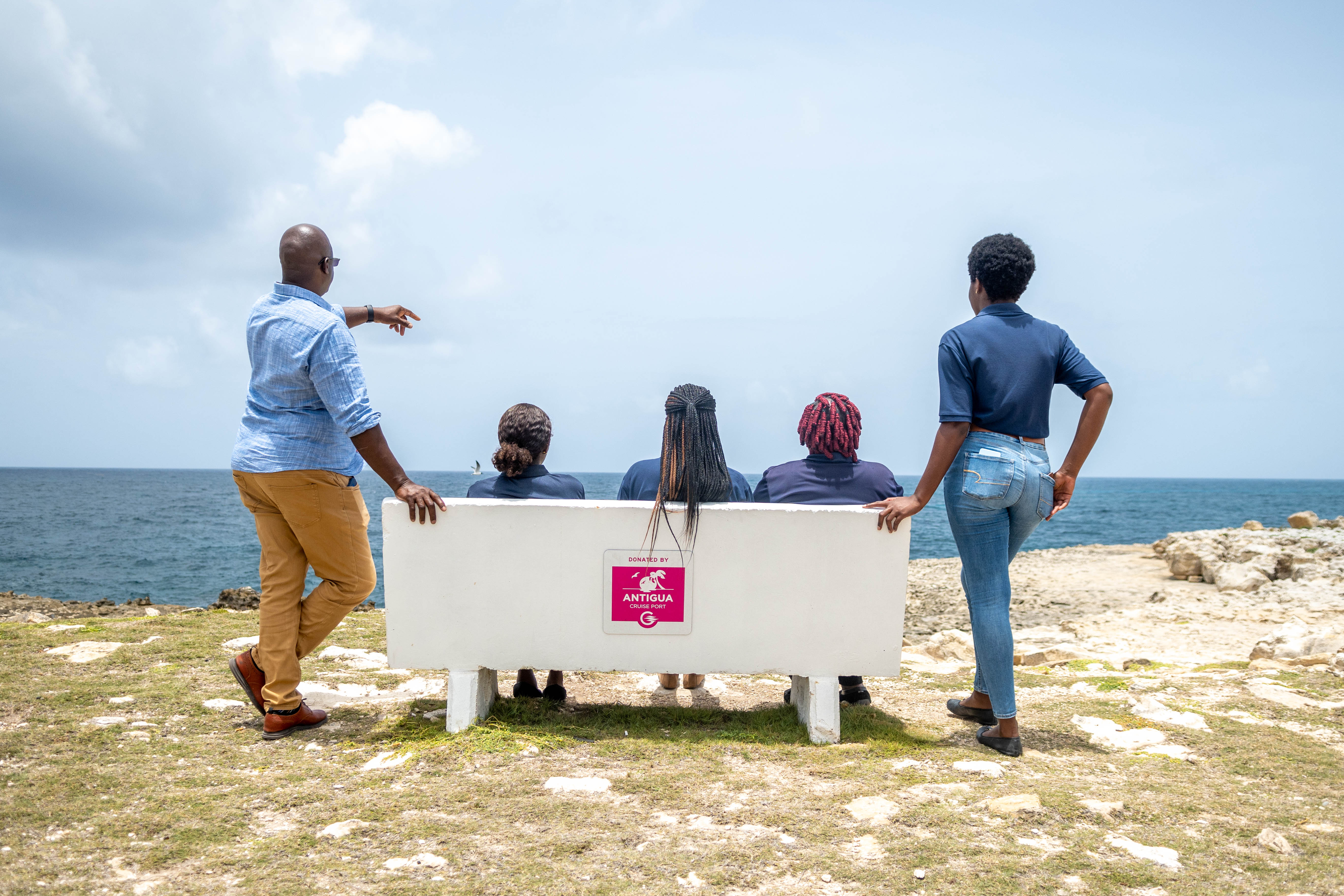 Antigua Cruise Port donates Benches to Devil's Bridge