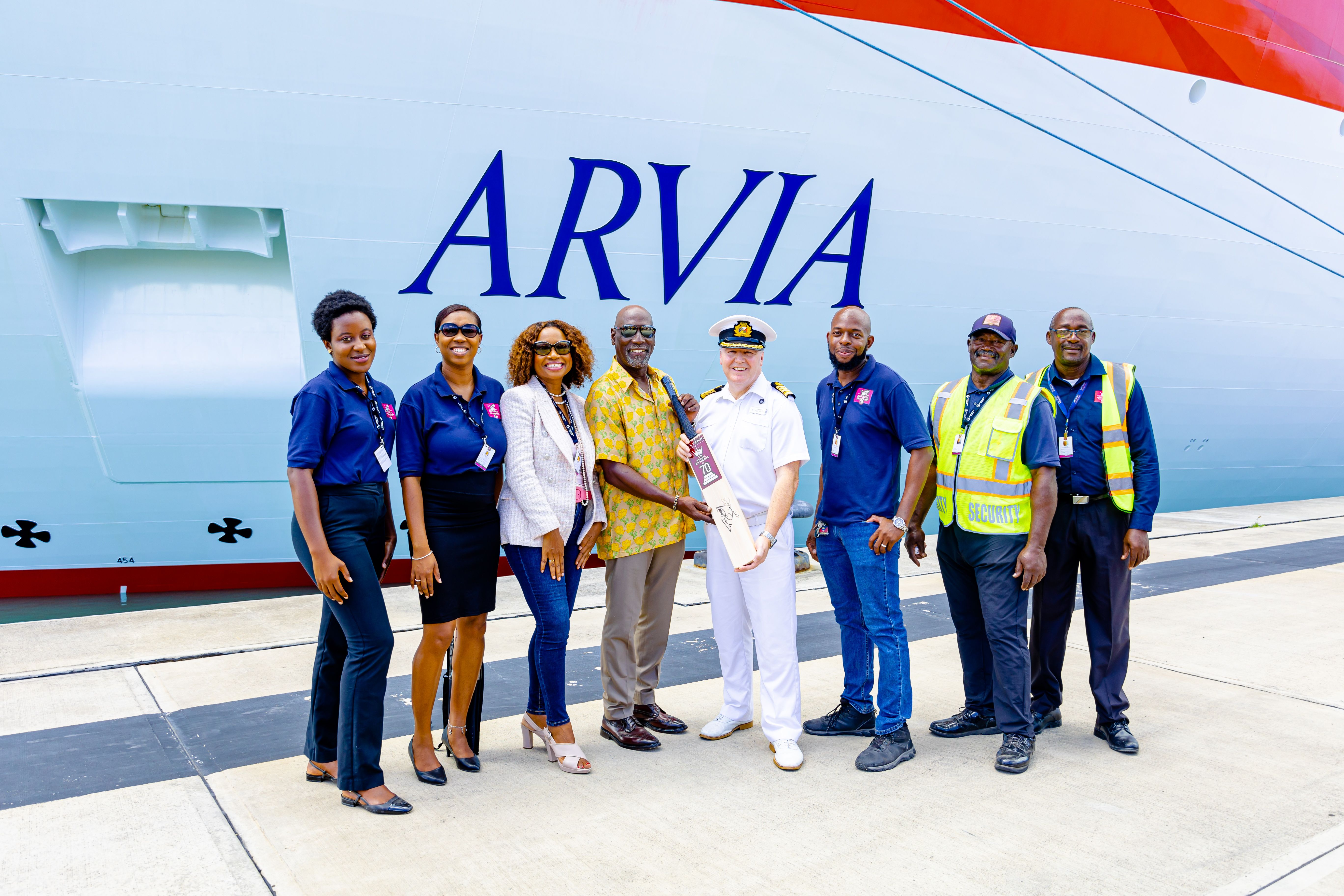 Cricket Legend Sir Vivian Richards Makes a Special Appearance as Antigua Cruise Port Ends Homeporting Season 